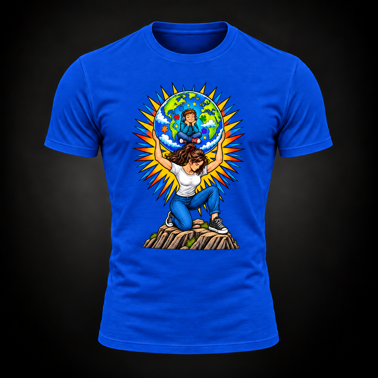 World Mom - Royal Blue
